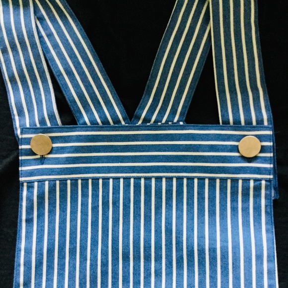 ModCloth Denim Striped Suspenders/Jumper NWOT - Picture 6 of 8
